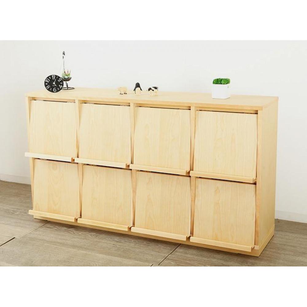 【ふるさと納税】大川家具 ソプラ 150cm マガジンラック 本棚 4列2段 天然木サクラ(バーチ) | インテリア ファニチャー 人気 おすすめ 送料無料