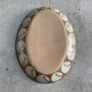 ヤチムン　オーバル皿青丸紋　2枚セット　エドメ陶房【1368685】