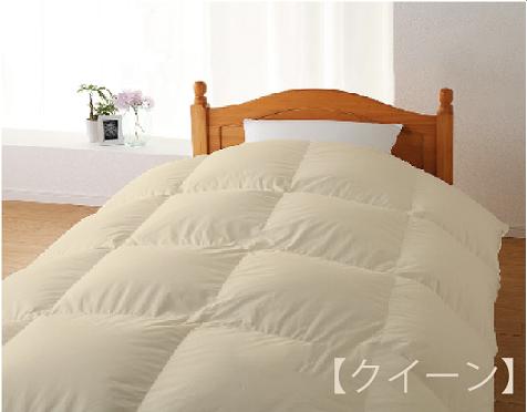 【合掛け布団】羽毛合掛け布団　ハイパーダウン（クイーン：220㎝×210㎝）ポーランド産ホワイトマザーグースダウン95％　BZ-13