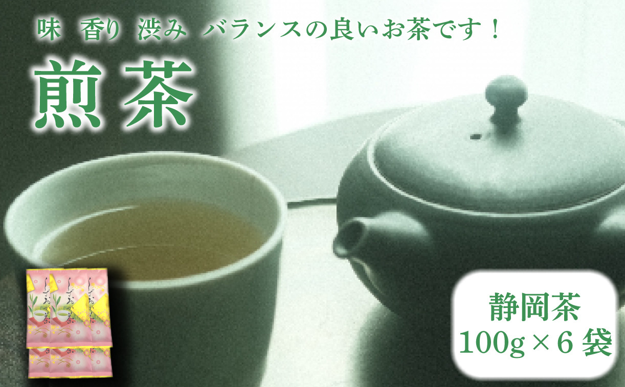 
【価格改定予定】【静岡茶】煎茶100g×6袋入 ご家庭用 家庭用 静岡 静岡茶
