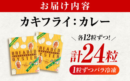 冷凍 カキフライ  (カレー 12粒×2袋)  広島県産 冷凍カキフライ 広島牡蠣 牡蠣 かき カキ  料理 簡単 魚介類 海鮮 ギフト 広島県福山市/クニヒロ株式会社 [BACG004]