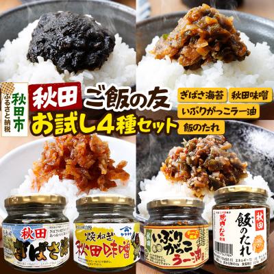 ふるさと納税 秋田市 秋田のご飯の友お試し4種セット|15_fru-110101
