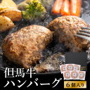 【ふるさと納税】人気ハンバーグ店の但馬牛ハンバーグ 6個セット / 無添加 但馬牛 ハンバーグ 国産牛 和牛 鶏肉合挽き 淡路島玉ねぎ 冷凍 レシピ付き 個包装 化粧箱入り ギフト セット プレゼント【ハンバーグ専門店ビアドリット】