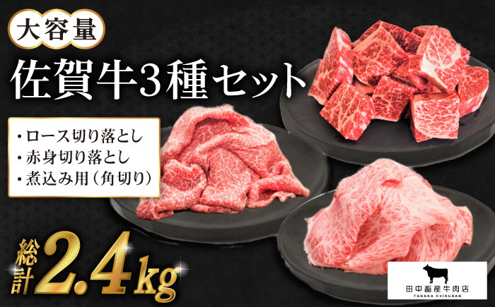 
【切り落としと煮込み肉】たっぷり 佐賀牛 普段使いセット ( 切り落とし・角切り ) 【田中畜産牛肉店】 [HBH032]
