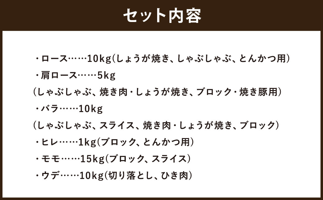 折爪三元豚・佐助まるっと1頭