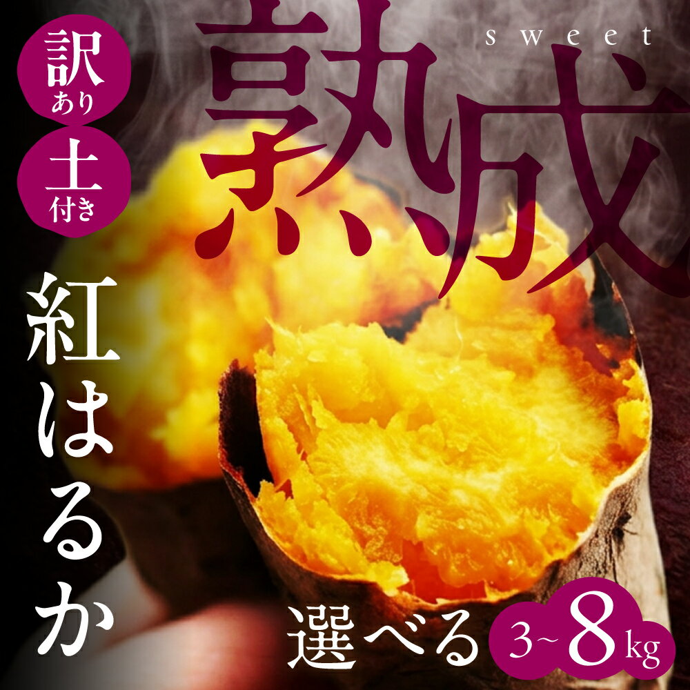 【ふるさと納税】先行予約 訳あり さつまいも 3kg / 5kg / 8kg サイズ無選別 紅はるか サツマイモ 熟成 焼き芋 スイートポテト 野菜 田原市 渥美半島 大きさ不揃い