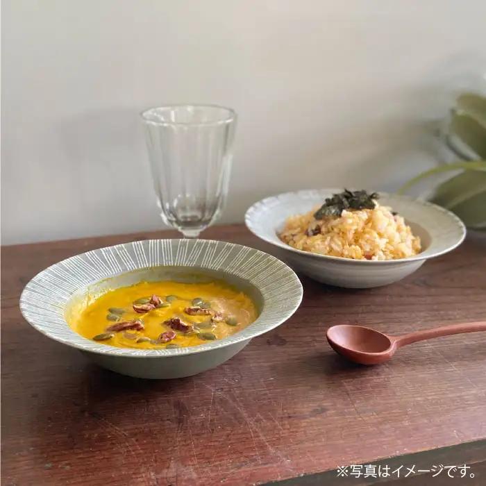 【波佐見焼】Shabby chic style ボウル 2枚セット グレー カレー皿 スープ皿 食器 食器 皿 【和山】 [WB76]  波佐見焼