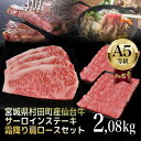 【ふるさと納税】【A5仙台牛】総重量2.08kg サーロインステーキ270g×4・霜降り肩ロース500g×2 セット【配送不可地域：離島】【1401384】