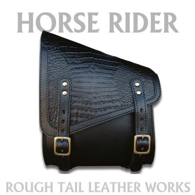 ふるさと納税 ひたちなか市 ラフテール【ホースライダー　エンボスクロコダイルフィニッシュ】ブラック　HR-SB-ECBK-P