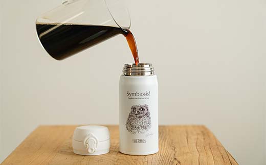 サーモス 携帯マグ （ヒナ） HINA 350mlサイズ 野生動物 真空断熱携帯マグ THERMOS アウトドア キャンプ タンブラー ボトル ステンレスボトル 登山 プレゼント ギフト エコ SDGs 水筒 保冷 保温 北海道 釧路市 F4F-8923