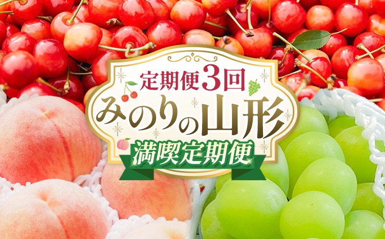 
                  【定期便3回】みのりの山形～満喫定期便～ くだもの 果物 フルーツ 山形 山形県 山形市 FY23-905
                