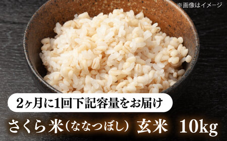 【隔月全2回定期便】【玄米】ななつぼし さくら米 10kg 特A 北海道[AXAB081]
