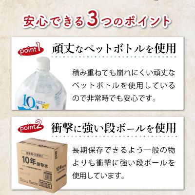 ふるさと納税 室戸市 災害・非常時保存用「10年保存水」(10年保存可能)1.8リットル×6本セット |  | 03