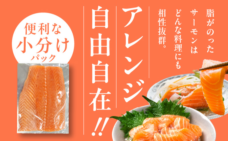 アトランティック サーモン 400g 小分け 200g×2パック【北国からの贈り物 刺身 海鮮丼 カルパッチョ ムニエル】 010B1647
