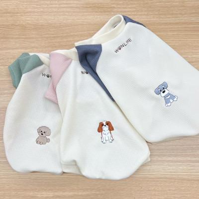 ふるさと納税 東大阪市 ツートンカラー半袖刺繍ウェア　わんちゃんの名前の刺繍入り(犬の洋服)