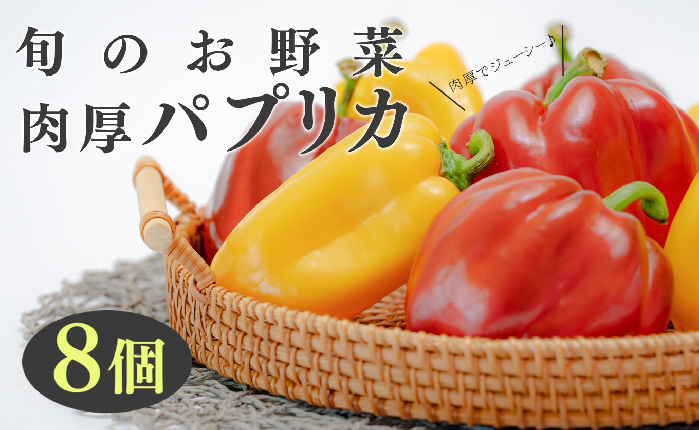 肉厚 パプリカ 8個 彩り野菜 旬 甘い ぱぷりか 赤パプリカ 黄パプリカ 緑黄色野菜 新鮮野菜 やさい 有機肥料 赤黄ミックス 詰め合わせ ジューシー ピーマン ピクルス マリネ 肉詰め サラダ バ