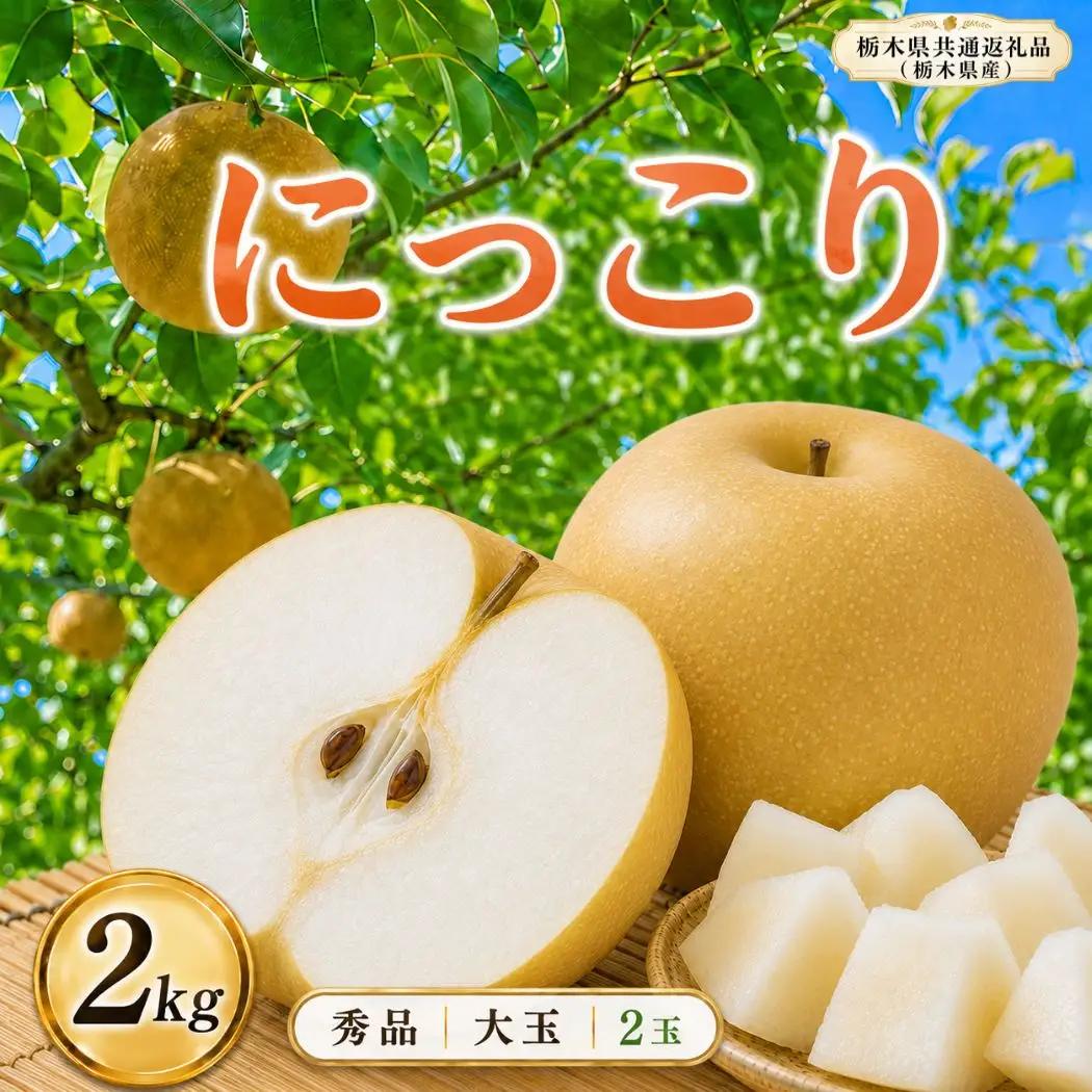 【2026年先行予約】秀品 にっこり 約2kg 梨 栃木県共通返礼品(栃木県産)