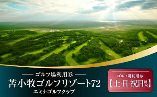 E08 【土日祝日限定】苫小牧ゴルフリゾート72 エミナゴルフクラブ ゴルフ場利用券（南コースキャディ付）　T042-FT09