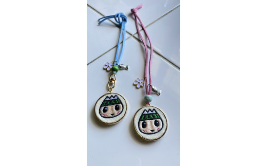 
色が選べる！！ゆうすいくん×シトラスリボン刺繍両面キーホルダー
