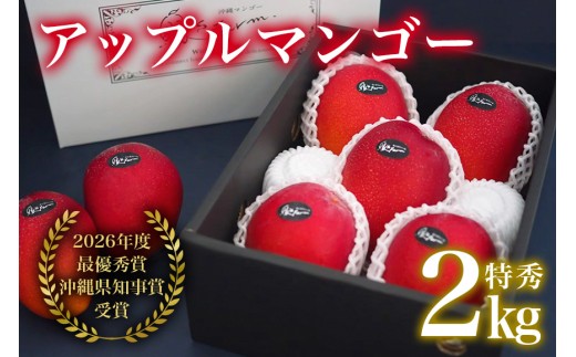 【 先行予約 2027年 発送 】 令和5年度最優秀賞受賞 縁sファームの アップルマンゴー 2kg ( 特秀 ) 沖縄県産 マンゴー アーウィンマンゴー 2キロ 国産 完熟マンゴー 果物 くだもの フルーツ 完熟 沖縄 お取り寄せ ギフト 産地直送 農家直送 糸満市