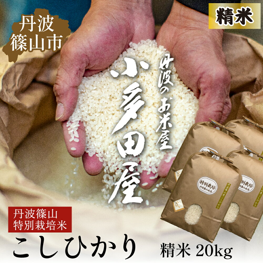 【ふるさと納税】お米のおいしさ伝えたい！特別栽培米コシヒカリ5kg×4 | 白米 100％単一原料米 産地直送米 おいしい お米 精米 コシヒカリ ブランド おこめ 健康 送料無料 おすすめ 人気 口コミ