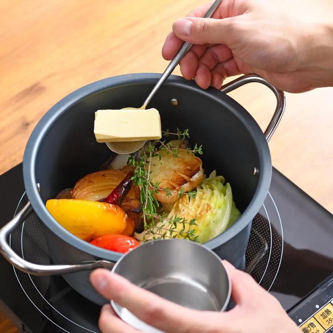 鉄鍋 TE2NABE シチューポット18cm 無水調理 燕三条製  [プリンス工業] 鍋