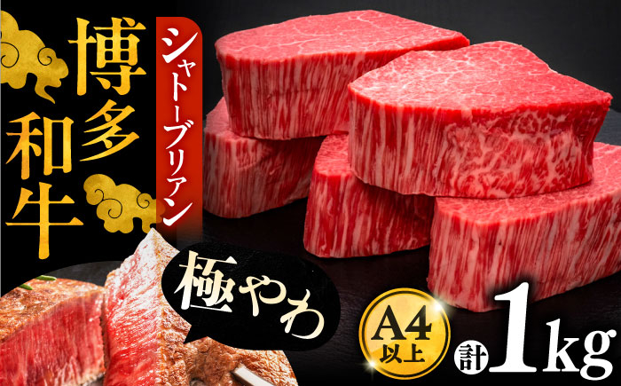 
博多和牛 ヒレ シャトーブリアン 200g × 5枚《豊前市》【久田精肉店】 [VBK028]
