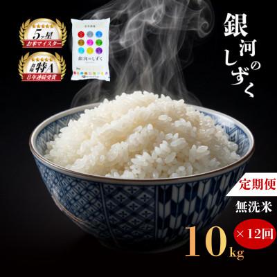 ふるさと納税 盛岡市 【毎月定期便】無洗米 銀河のしずく 10kg全12回