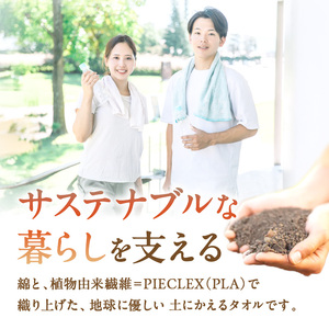 「土にかえるタオル」ハンカチ同色2枚セット PLAS-100 P-FACTS【011E-035】