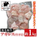 【ふるさと納税】黒毛和牛 アキレス 牛すじ(約1kg) 鹿児島 国産 牛肉 黒毛和牛 アキレス 牛すじ 希少部位 コラーゲン 煮込み おでん カレー 真空パック 冷凍【肉のふくおか】