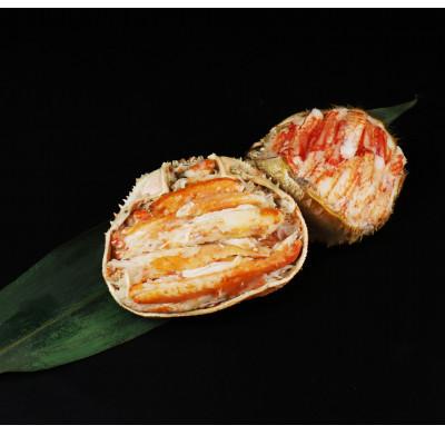 ふるさと納税 新発田市 佐渡産本ズワイガニ・毛ガニ甲羅詰め食べ比べ　100g×各1個