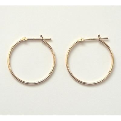 ふるさと納税 昭和町 K18　フープピアス　111790　　　　　　　太さ1.0mm ・直径20.0mm