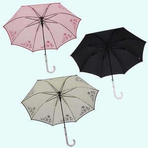 晴雨兼用傘 レディース 長傘 60cm ローズ柄 ワンタッチジャンプ 165208 アイボリー ／ まちづくり観光振興機構 UV防止加工 紫外線対策 全天候型 奈良県 田原本町