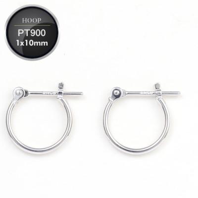 ふるさと納税 昭和町 プラチナ900　フープピアス　　　　　　　　太さ1.0mm ・直径10.0mm 120336