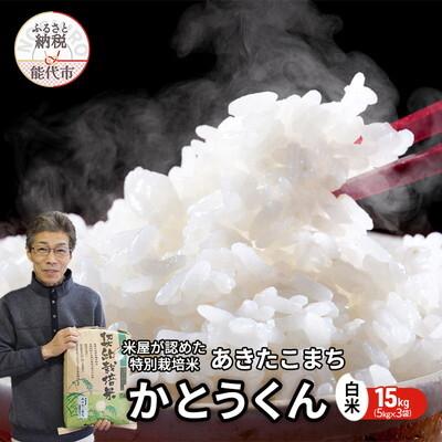 ふるさと納税 能代市 白米 特別栽培 あきたこまち15kg[No.5335-0905]