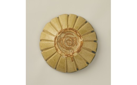 黄瀬戸おりべ向付五客　作者：加藤　裕子 【0032-105】 陶芸品 陶芸品 ギフト プレゼント 雑貨 食器