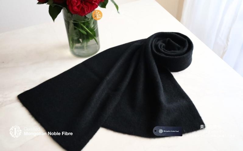 G3336 『Noble Fibre』100％ヤク・マフラー ブラック