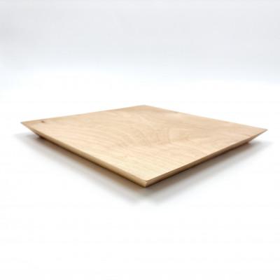 ふるさと納税 丹波市 ガラスのような木のお皿「一人膳 かく」正方形　カエデ　Lサイズ　1枚 |  | 01