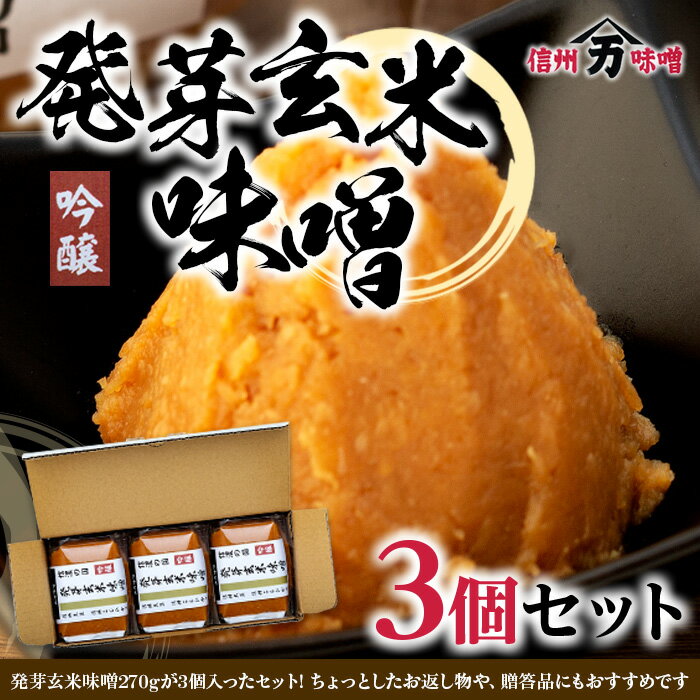 【ふるさと納税】旨みが多い発芽玄米味噌 味噌 お試し みそ ミソ 国産 長野県産 信州産 コク 発芽玄米 大人気 おすすめ 贈答品