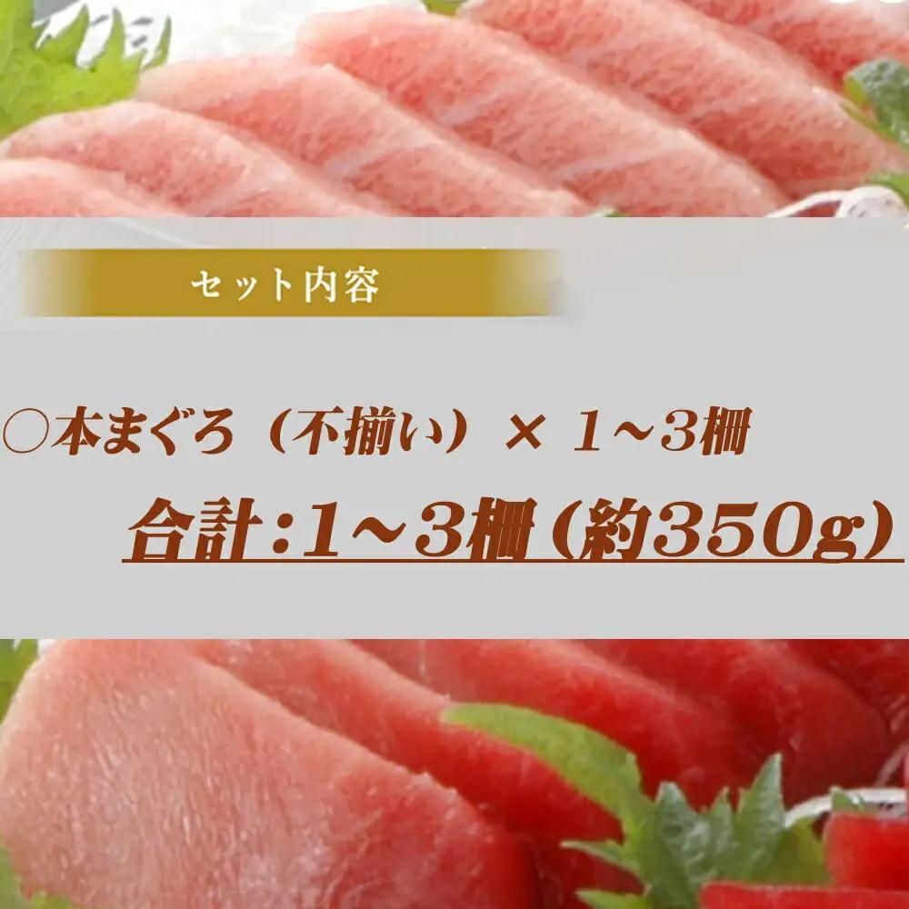 【訳あり】 天然本まぐろ 中トロ 不揃い柵 計約350ｇ