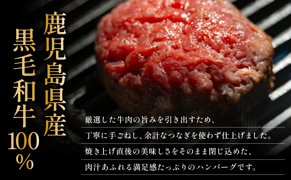 鹿児島県産黒毛和牛ハンバーグ 140g×10個セット 牛肉100% ガーリックオニオンソース 調理済み 湯煎 小分け おかず お弁当 惣菜 冷凍