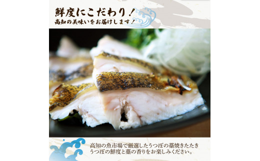 藁焼きうつぼのたたき（タレ・薬味付き）約200g 2～3人前 タタキ ウツボ うつぼ 高知県産 珍味 美味しい 薬味 タレ付き 新鮮 冷蔵 本場 わら焼き セット【さかなの森澤　マル祐】 [BQAM004]