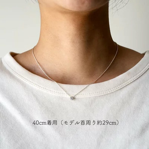 バースストーンネックレス｜シルバー925｜誕生石/アクアマリン/3月｜MG-004-AQ