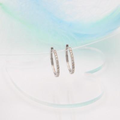 ふるさと納税 昭和町 PT900 0.30ct ダイヤモンド フープピアス FP-000332 |  | 02
