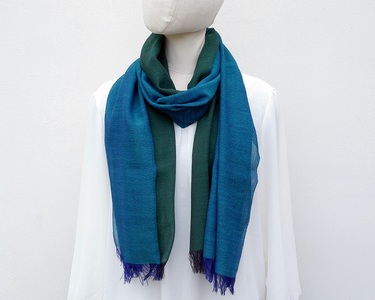 ストール　富士桜工房　KASANE（孔雀色）