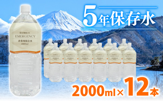 水 ペットボトル 2L × 6本 2ケース 計12本 ミネラル ウォーター 天然水 非常用 保存水 飲料水 防災 備蓄 長期保存水 備蓄水 備蓄用 非常災害備蓄用 災害用 避難用品 防災グッズ 静岡県 沼津市