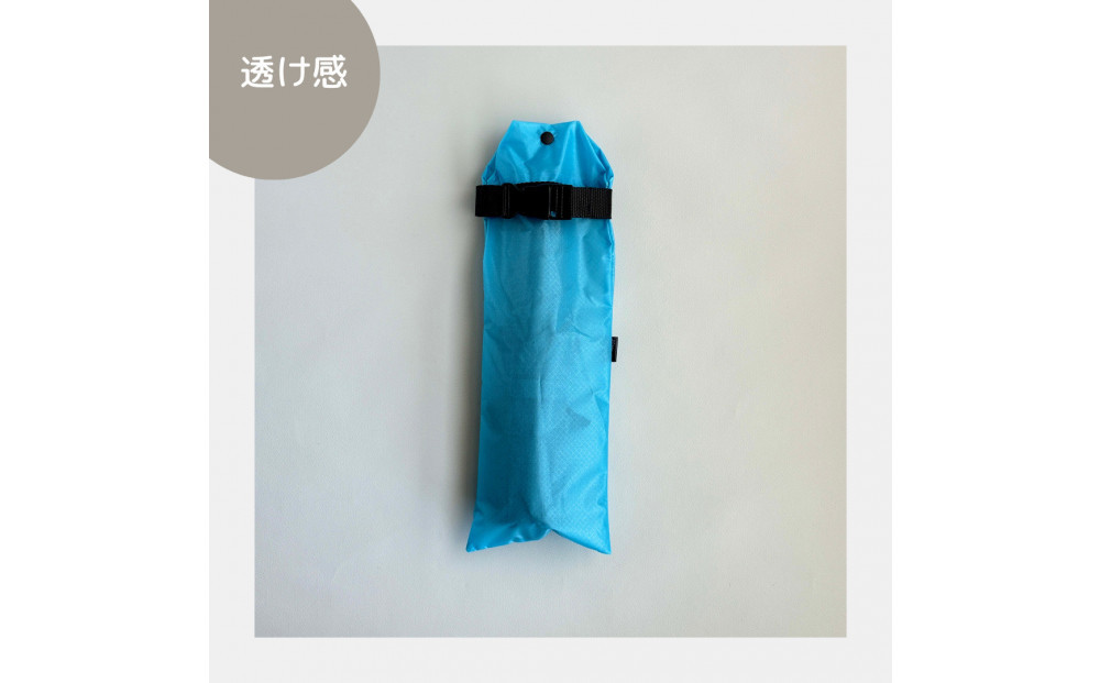 【水色】外付け折りたたみ傘ケース 傘ホルダー　折りたたみ傘カバー