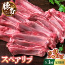 【ふるさと納税】【3回定期便】豚帝 スペアリブ 2頭分 (約3kg)【KRAZY MEAT(小田畜産)】[ZCP112]