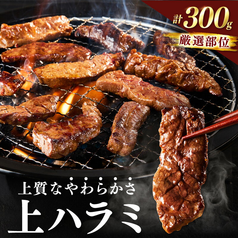 【ふるさと納税】★選べる年末配送★武蔵で人気の柔らか上ハラミ(300g) 牛 牛肉 ハラミ 上ハラミ ふるさと納税 牛 焼肉 味付け 冷凍 お取り寄せ グルメ 冷凍 簡単 焼くだけ
