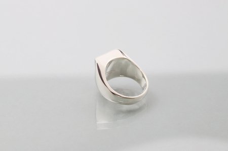 【1点もの】天然石トライアングルシルバーリング19号 ＜IVXLCDM＞ メンズジュエリー アマゾナイト R828-SV